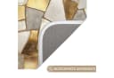 OnlyWow Badematte Mosaik Marmor Gold Rutschfest Polyester Bild 3