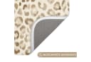 OnlyWow Badematte Leopard Klassisch Beige Rutschfest Polyester Bild 3