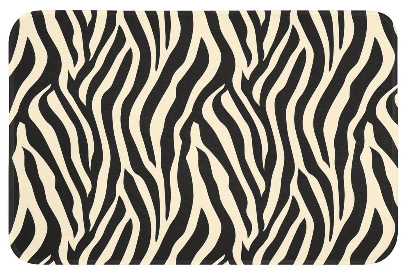 OnlyWow Badematte Zebra Schwarz-Weiß Rutschfest - Bild 2
