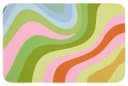 OnlyWow Badematte Linien Pastelltöne Rutschfest Polyester Bild 2