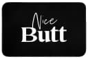 OnlyWow Badematte Zitat "Nice butt" Schwarz Rutschfest Bild 2