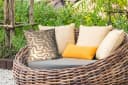 MuchoWow Dekokissen Modern Abstrakt Beige 40x40 cm Outdoor Bild 1