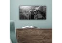 OneMillionCanvasses Leinwandbild Panorama Schottischer Highlander Schwarz-Weiß Bild 5