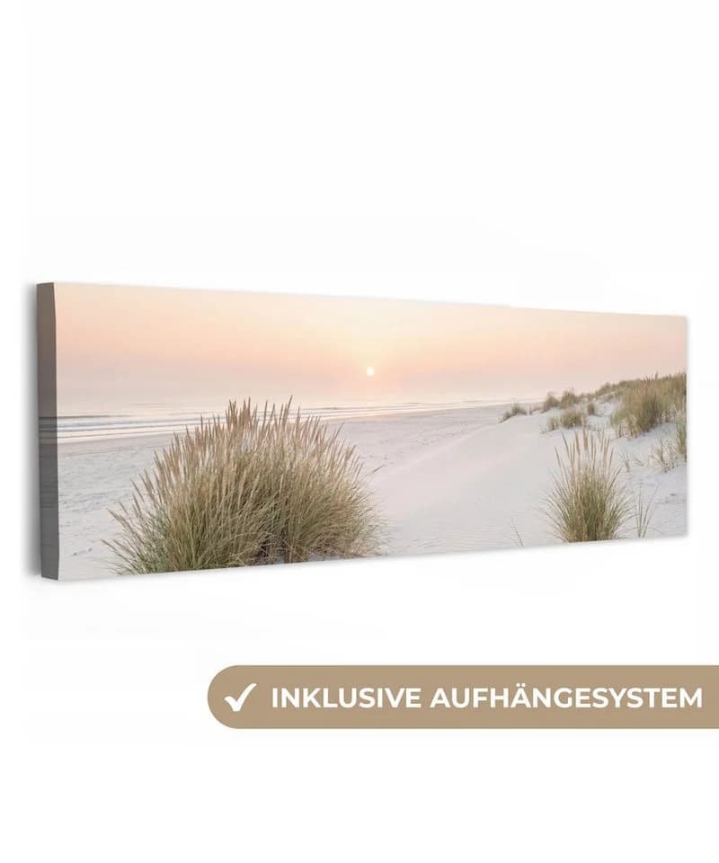 OneMillionCanvasses® Leinwandbild Panorama Dünenlandschaft Beige/Weiß - Bild 2