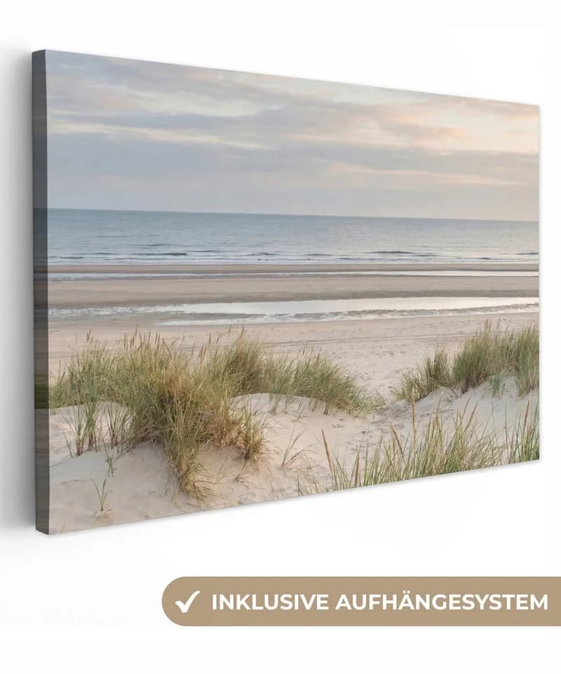 OneMillionCanvasses® Leinwandbild Sandstrand Panorama 30x20 cm - Bild 2