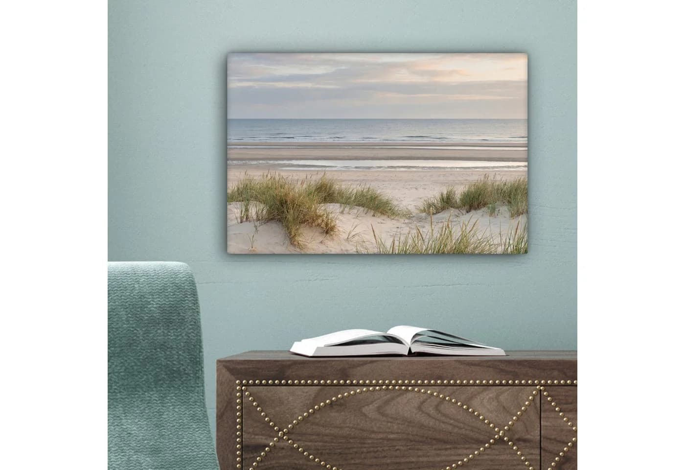 OneMillionCanvasses® Leinwandbild Sandstrand Panorama 30x20 cm - Bild 5