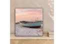 OneMillionCanvasses Leinwandbild Rustikal Ruderboot Sandstrand Bild 1