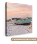 OneMillionCanvasses Leinwandbild Rustikal Ruderboot Sandstrand Bild 2
