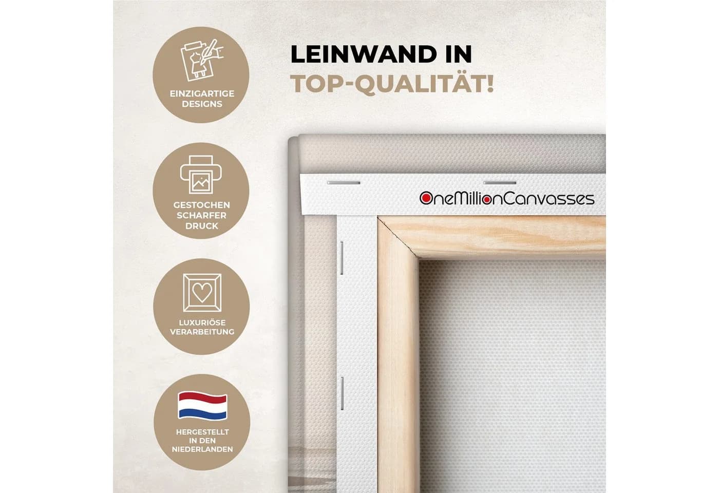 OneMillionCanvasses® Leinwandbild Küstenlinie Strand Meer 20x30 cm - Bild 3
