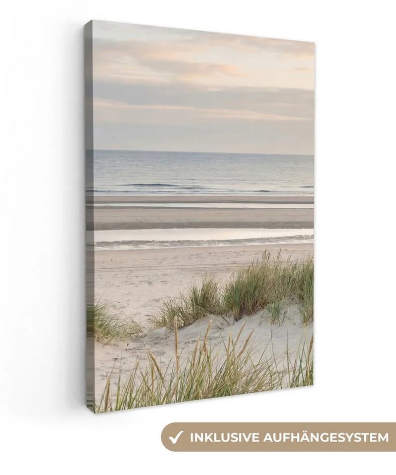 OneMillionCanvasses® Leinwandbild Sandstrand Panorama Wanddekoration - Bild 2