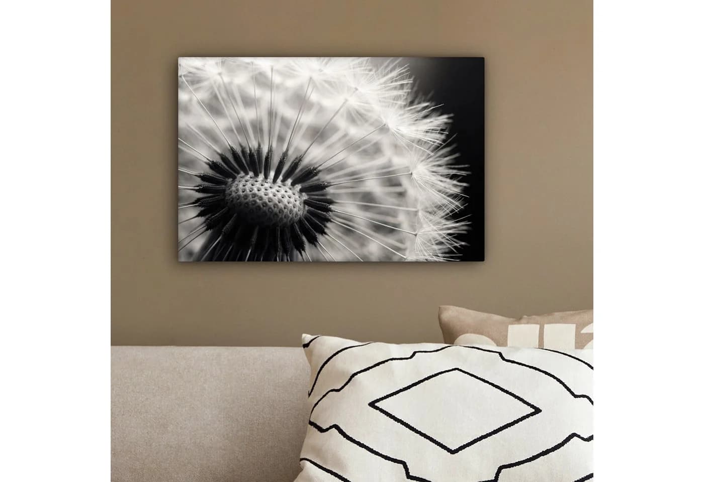 OneMillionCanvasses® Leinwandbild Pusteblume Schwarz-Weiß - Bild 4