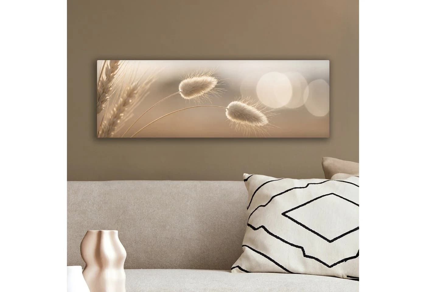 OneMillionCanvasses® Leinwandbild Panorama Dunstschwanzgras 60x20 cm - Bild 4
