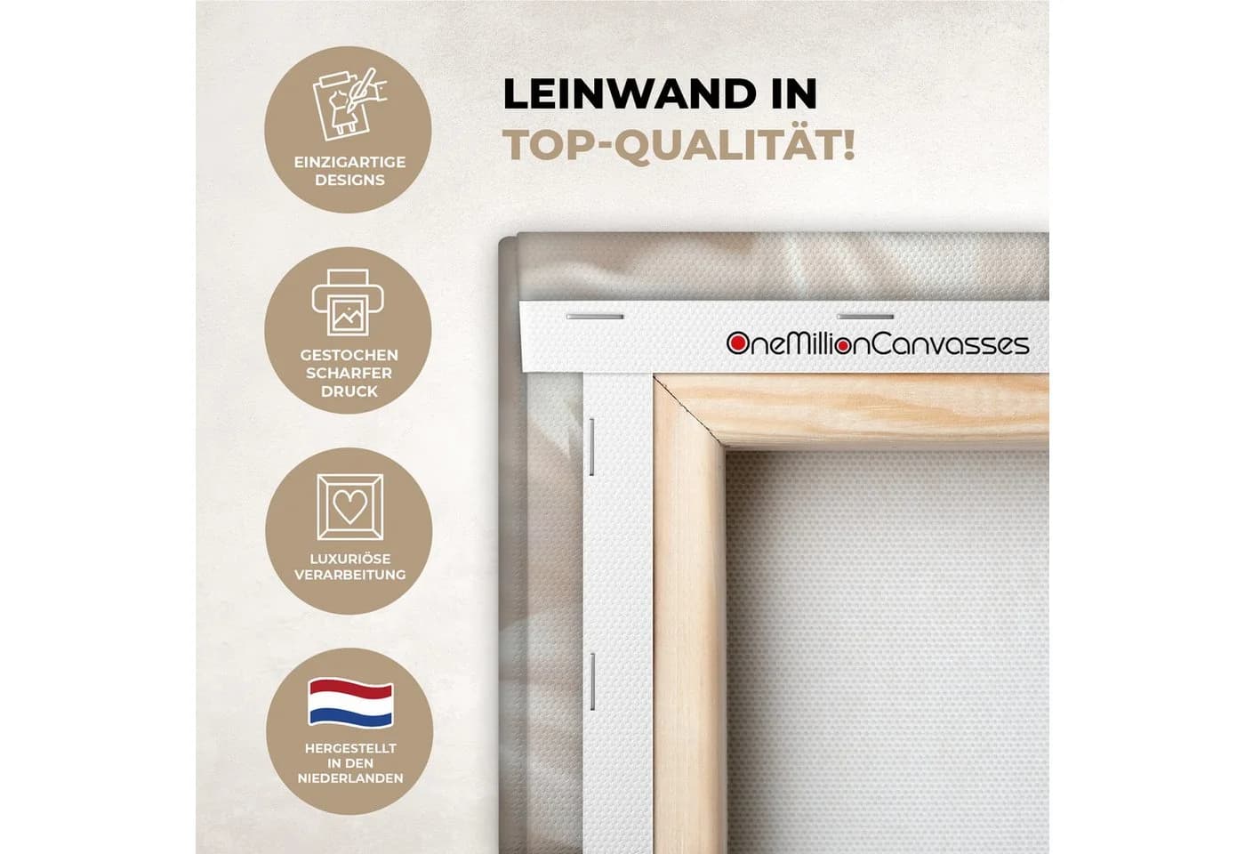 OneMillionCanvasses® Leinwandbild Dahlie Weiß 20x20 cm - Bild 3