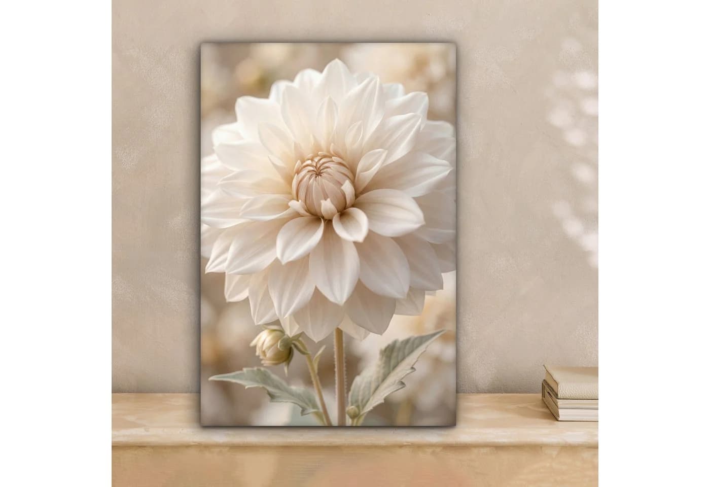 OneMillionCanvasses® Leinwandbild Dahlie Weiß 20x30 cm