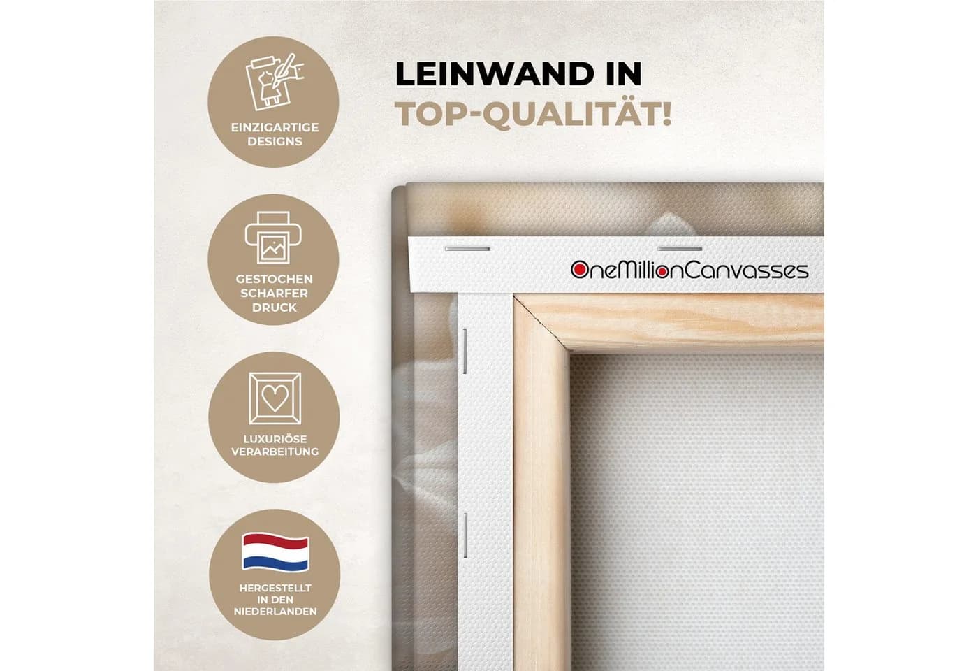 OneMillionCanvasses® Leinwandbild Dahlie Weiß 20x30 cm - Bild 3