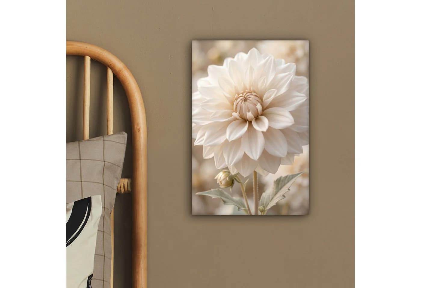 OneMillionCanvasses® Leinwandbild Dahlie Weiß 20x30 cm - Bild 4