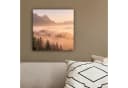 OneMillionCanvasses® Leinwandbild Sonnenlicht Nebel Berge Bäume Bild 4