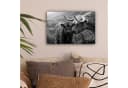 OneMillionCanvasses® Leinwandbild Schottischer Highlander Schwarz-Weiß Bild 1