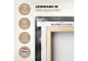 OneMillionCanvasses® Leinwandbild Schottischer Highlander & Kalb Schwarz-Weiß Bild 3