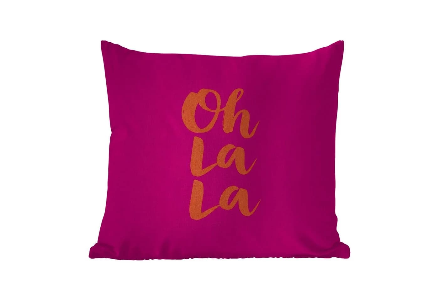MuchoWow Dekokissen Oh la la - Rosa Orange Minimalistisch - Bild 2