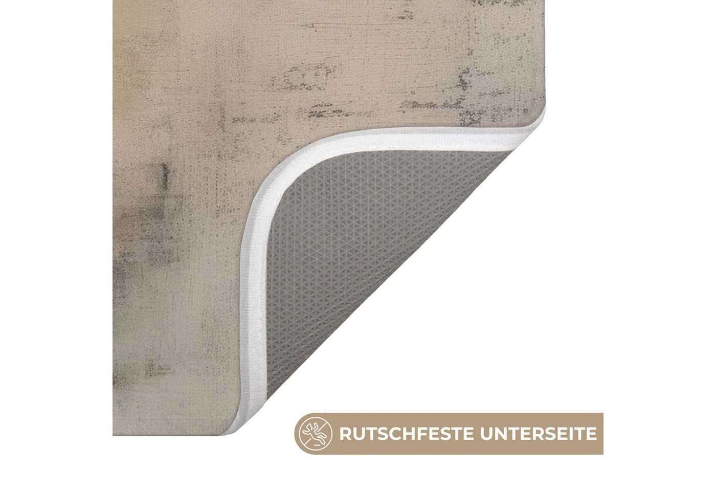 OnlyWow WC-Vorleger Wabi Sabi Beige Mikrofaser - Bild 3