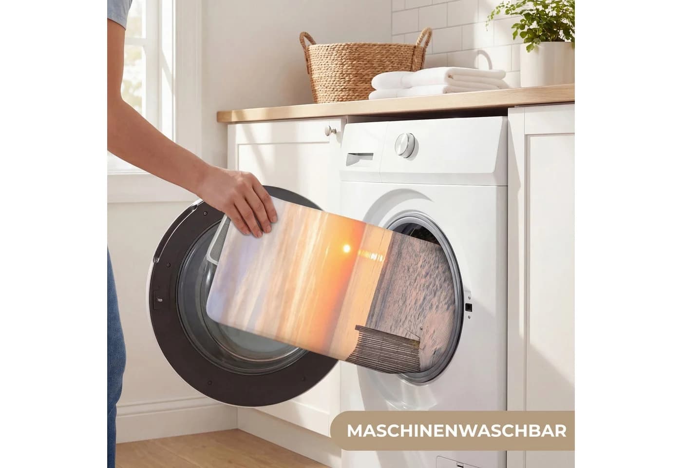 OnlyWow WC-Vorleger Sonnenuntergang Strand Polyester 40x60 cm - Bild 5