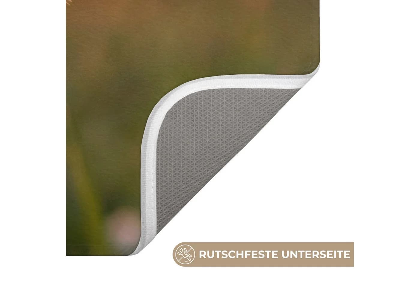 OnlyWow WC-Vorleger Löwenzahn Sonnenuntergang Polyester Badematte - Bild 3