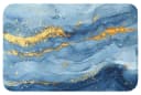 OnlyWow WC-Vorleger Aquarell Blau Gold Modern Bild 2