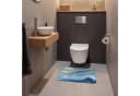 OnlyWow WC-Vorleger Aquarell Blau Gold Modern Bild 4