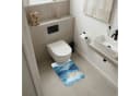 OnlyWow WC-Vorleger Blau Gold Abstrakt Modern Bild 1