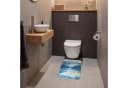 OnlyWow WC-Vorleger Blau Gold Abstrakt Modern Bild 4