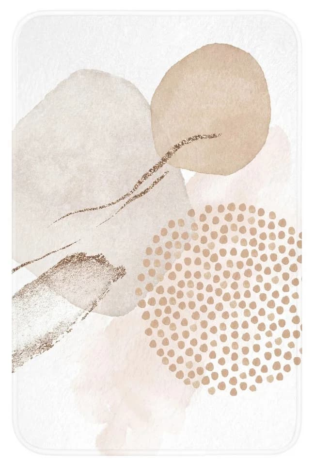 OnlyWow WC-Vorleger Aquarell Beige Modern Rechteckig - Bild 2