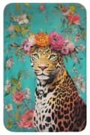 OnlyWow WC-Vorleger Leopard Blumen Krone Polyester Rechteckig Bild 2