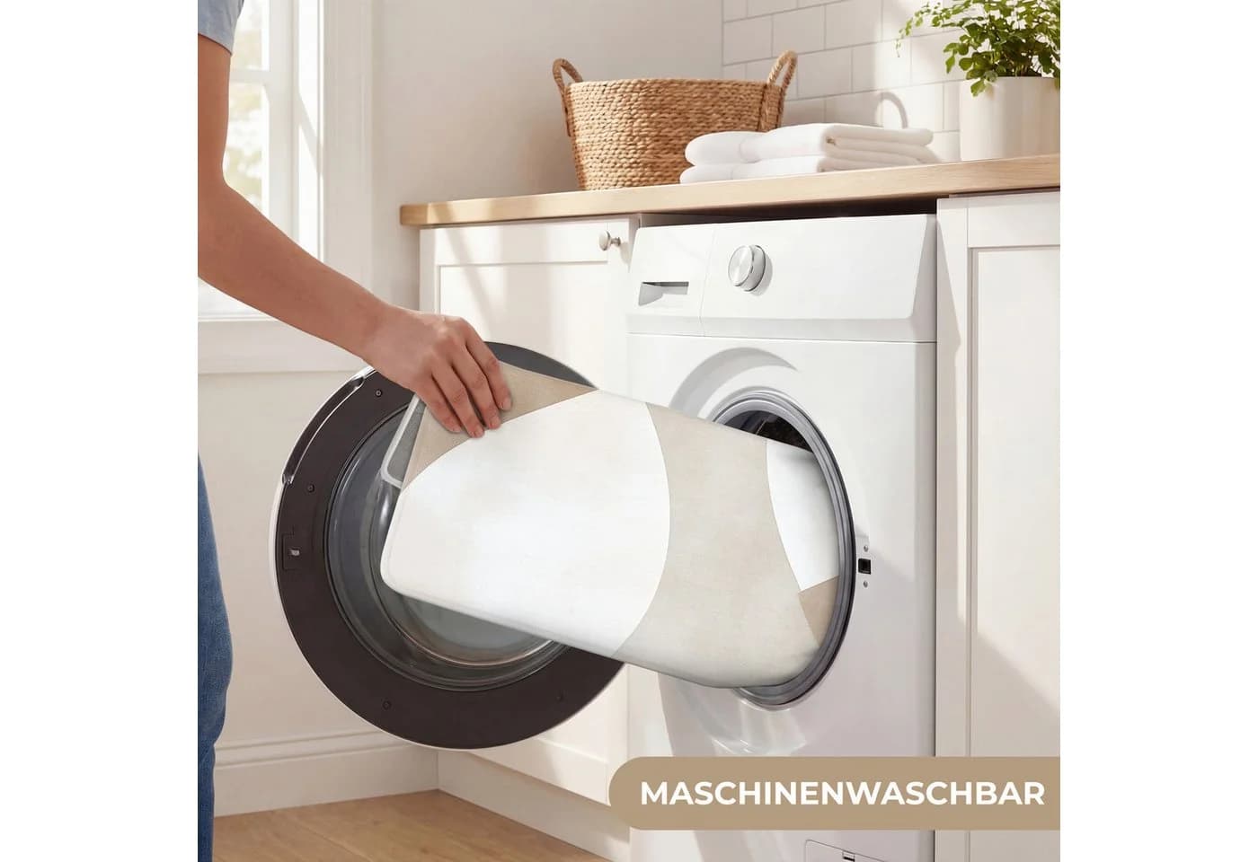 OnlyWow WC-Vorleger Braun Beige Japandi Design Memory Foam - Bild 5