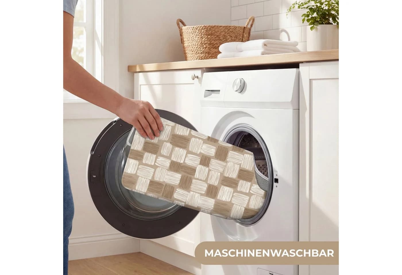 OnlyWow WC-Vorleger Block Braun Memory-Foam Mikrofaser - Bild 5