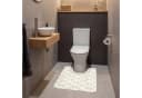 OnlyWow WC-Vorleger U-Form Beige Modern Mikrofaser Bild 4