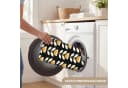 OnlyWow WC-Vorleger Retro Blumen Schwarz Ockergelb U-Form Bild 5