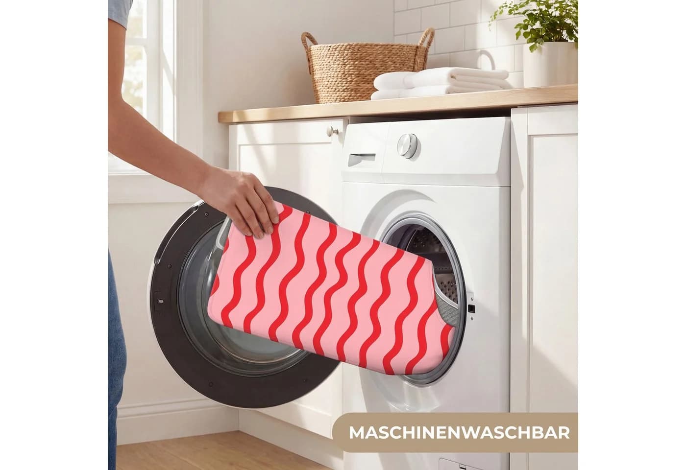 OnlyWow WC-Vorleger Verspielt Rot Mikrofaser Memory-Foam - Bild 5