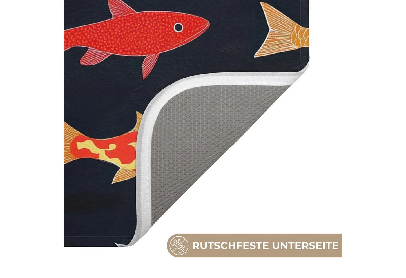 OnlyWow WC-Vorleger U-Form mit Ausschnitt Farbenfroh Polyester - Bild 3