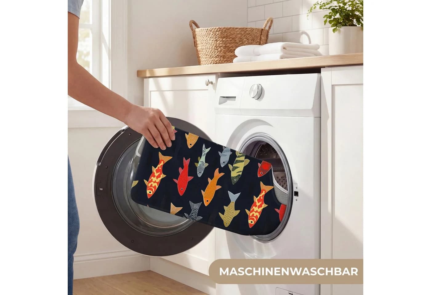 OnlyWow WC-Vorleger U-Form mit Ausschnitt Farbenfroh Polyester - Bild 5