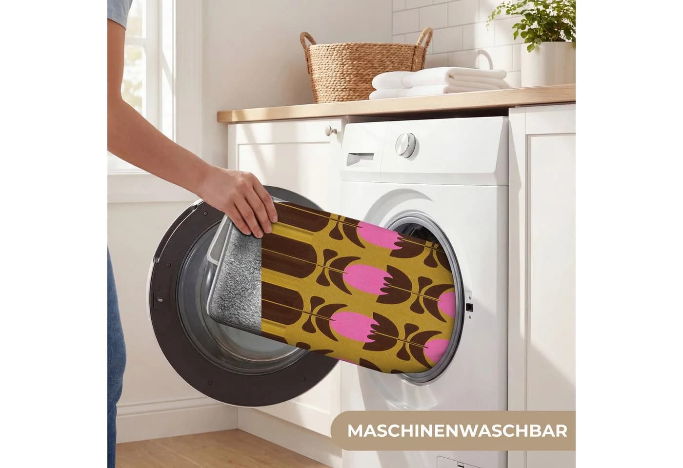 OnlyWow Badematte Abstrakt Rosa Memory-Foam - Bild 5