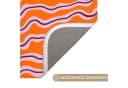 OnlyWow Badematte Retro Orange Rutschfest Memory-Foam Bild 3