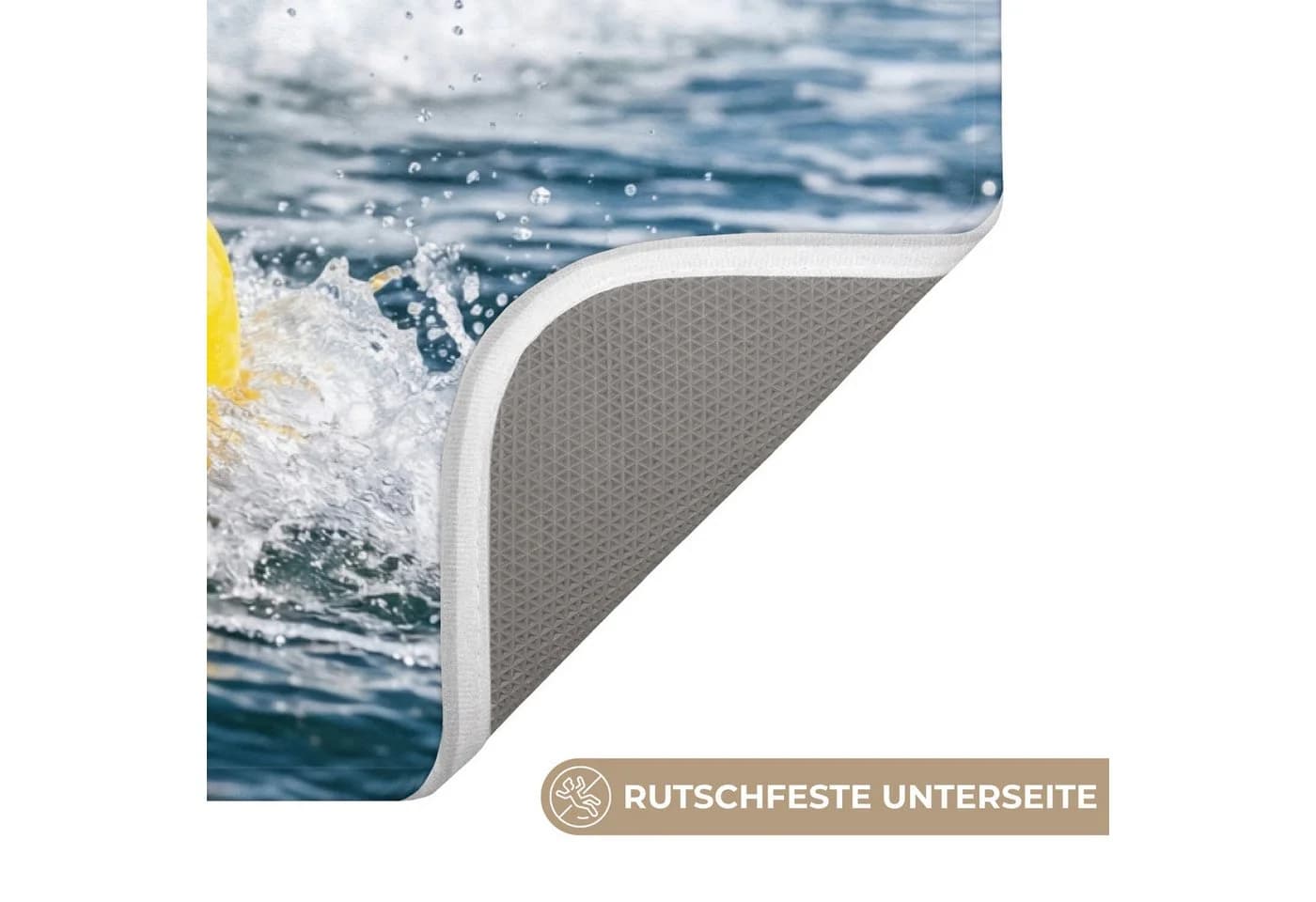 OnlyWow Badematte Gummiente Rutschfest Polyester - Bild 3