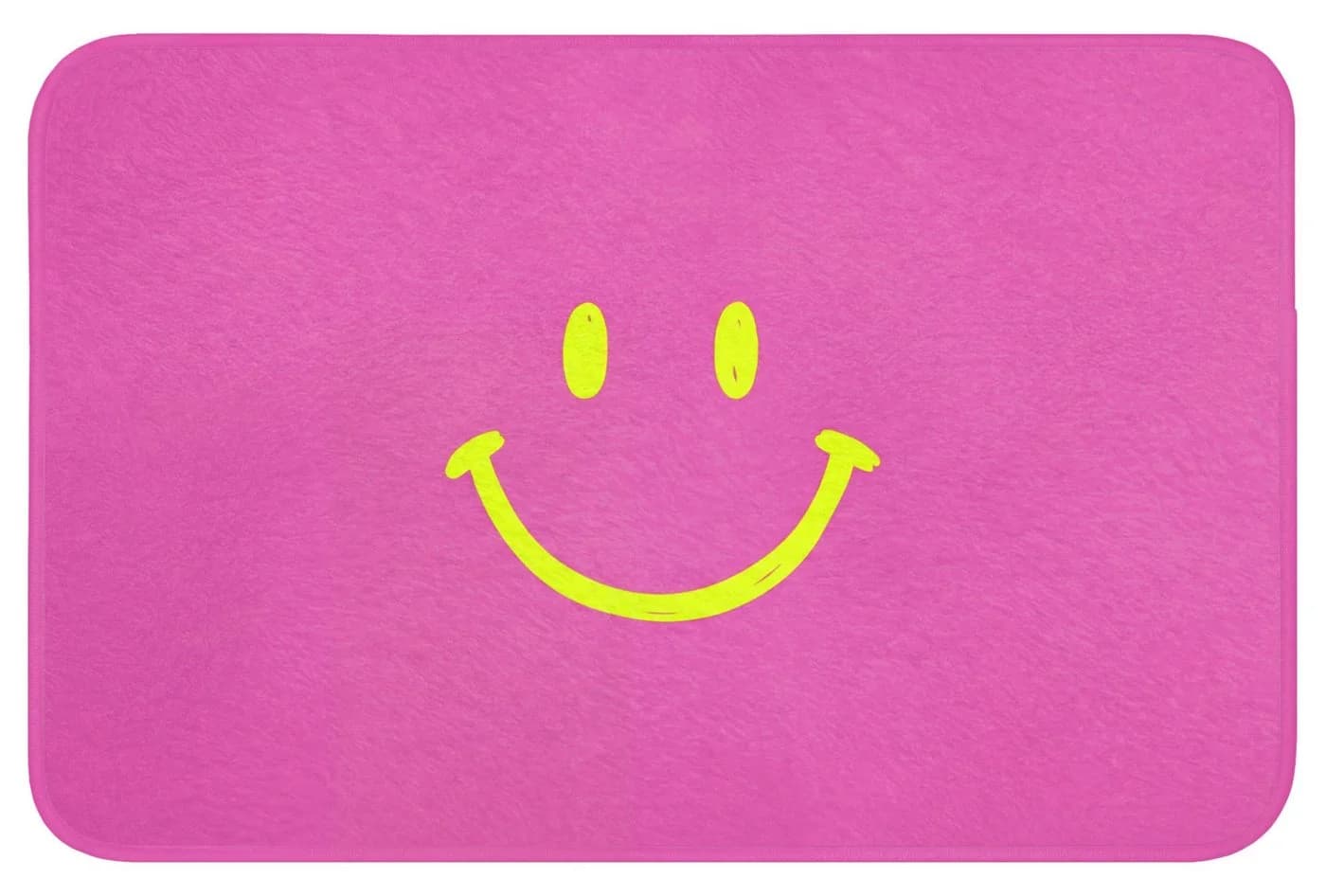 OnlyWow Badematte Smiley Rosa Polyester Rutschfest - Bild 2