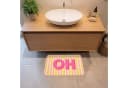 OnlyWow Badematte Rosa Streifen Mikrofaser Rutschfest Bild 1
