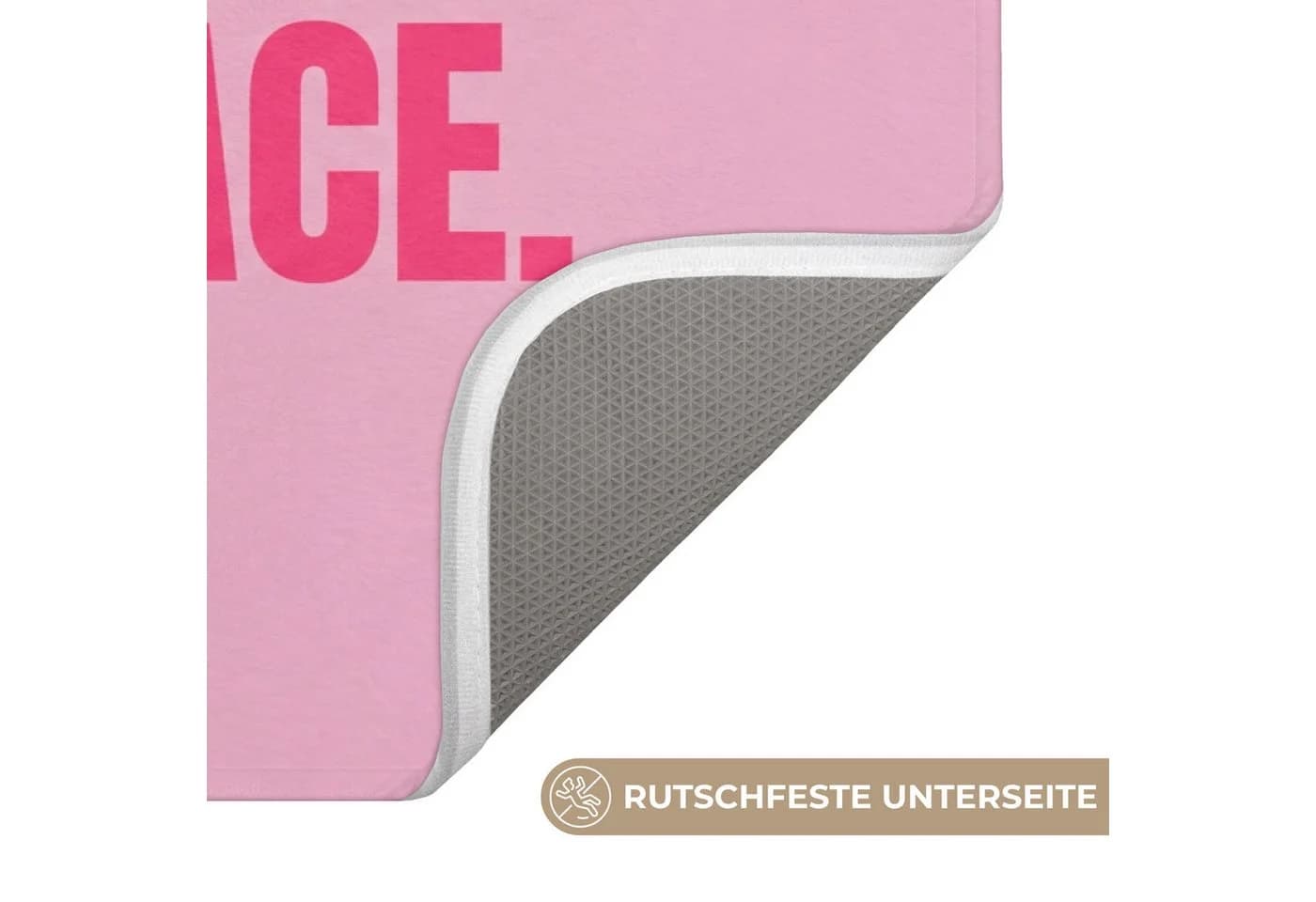 OnlyWow Badematte Text Modern Rosa Rutschfest - Bild 3