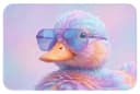 OnlyWow WC-Vorleger Ente mit Brille Pastell Polyester Bild 2