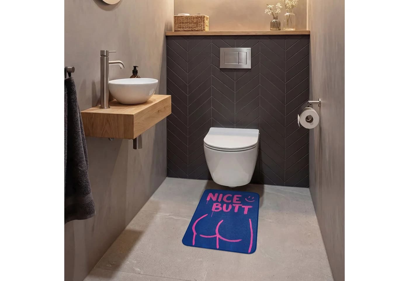 OnlyWow WC-Vorleger Frech Blau Rechteckig 40x60 cm - Bild 4
