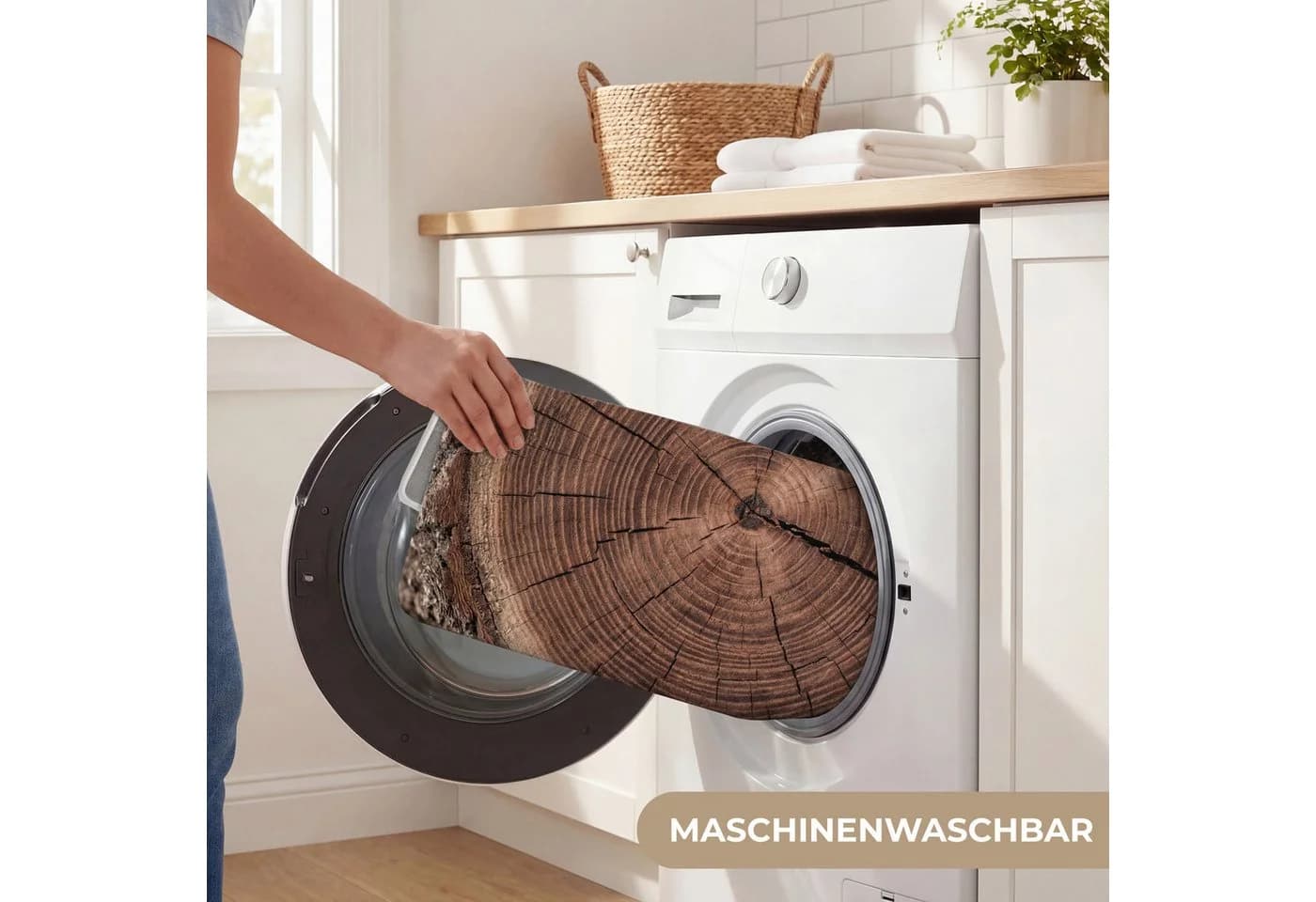 OnlyWow WC-Vorleger Baum-Motiv Braun Mikrofaser - Bild 5