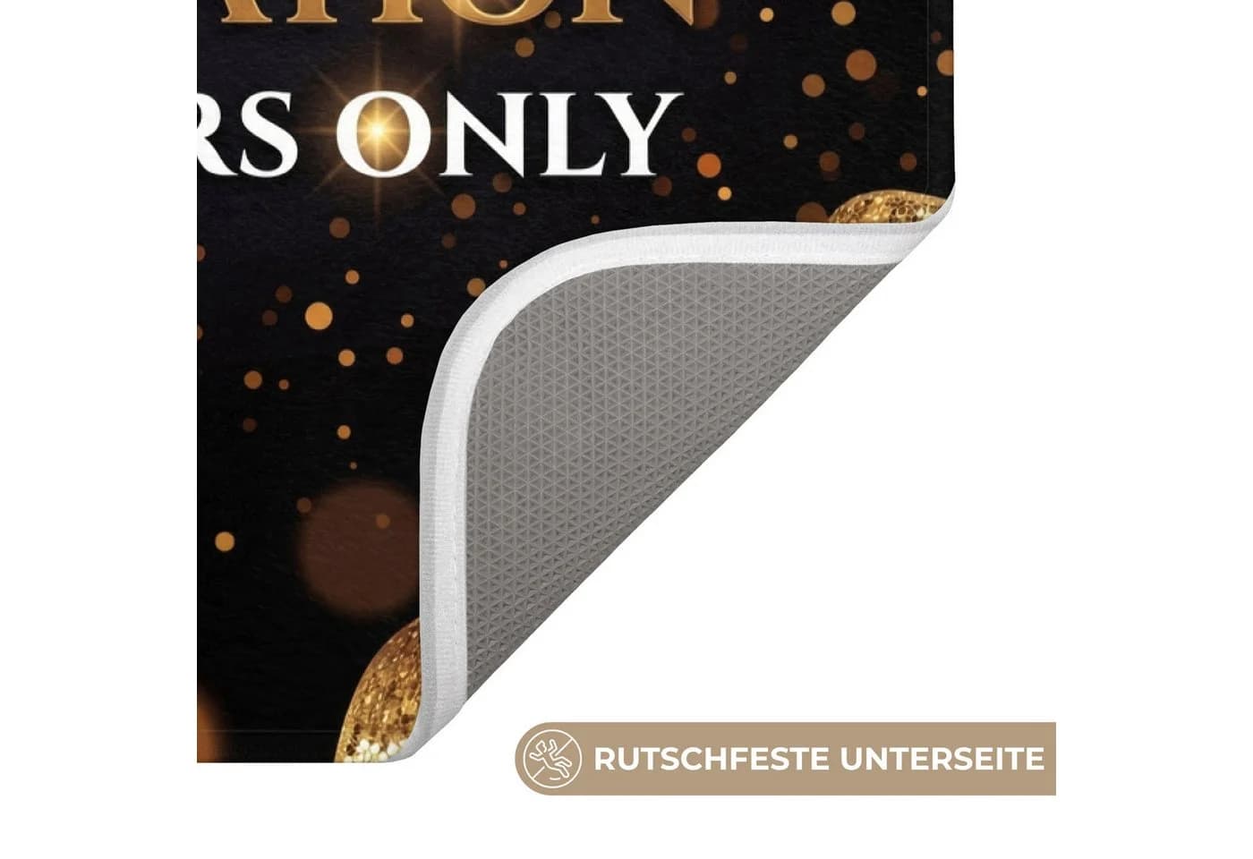 OnlyWow WC-Vorleger VIP Krone Gold Rechteckig - Bild 3